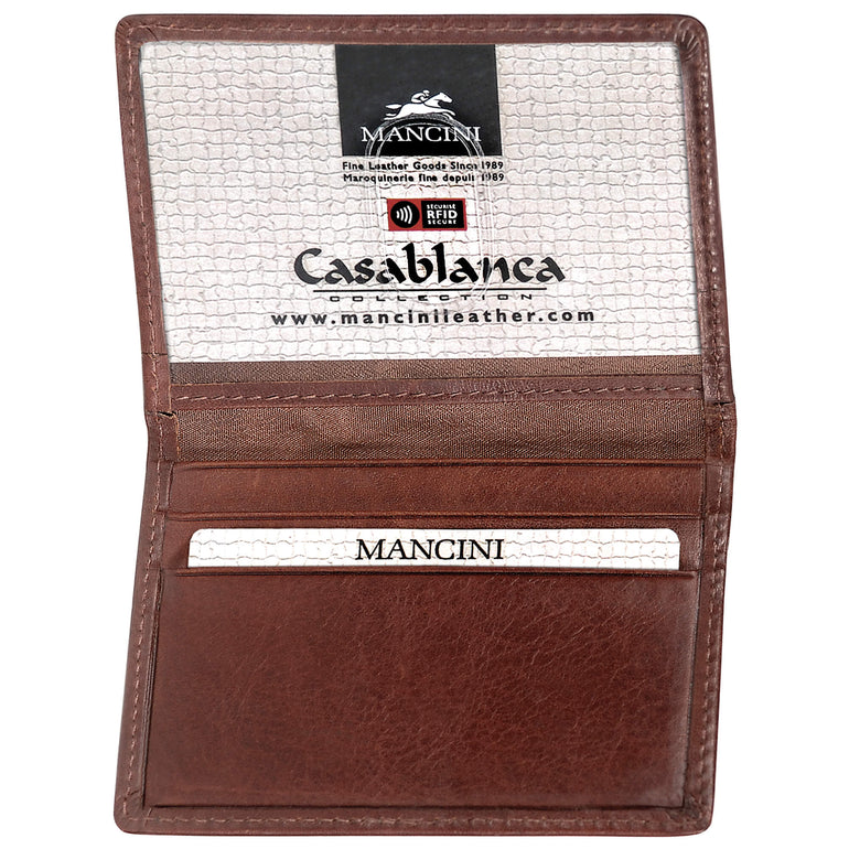 Mancini Collection CASABLANCA Portefeuille pour Hommes avec Porte-Cartes Amovible (Sécurisé RFID)