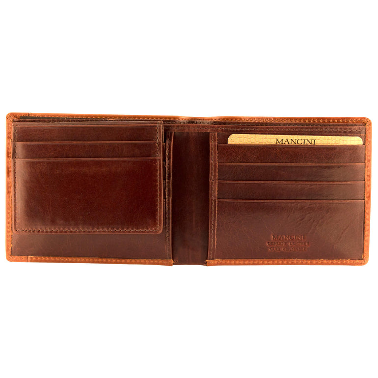 Mancini Collection CASABLANCA Portefeuille pour Hommes avec Porte-Cartes Amovible (Sécurisé RFID)
