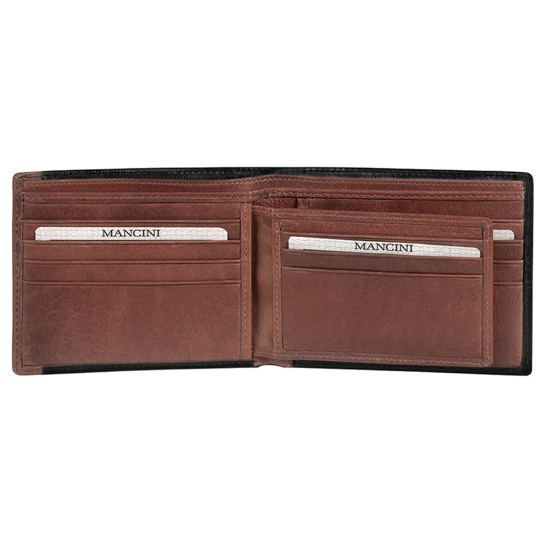 Mancini Collection CASABLANCA Portefeuille pour Hommes avec Porte-Cartes Amovible (Sécurisé RFID)
