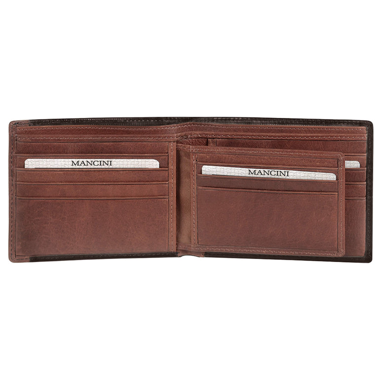 Mancini Collection CASABLANCA Portefeuille pour Hommes avec Porte-Cartes Amovible (Sécurisé RFID)