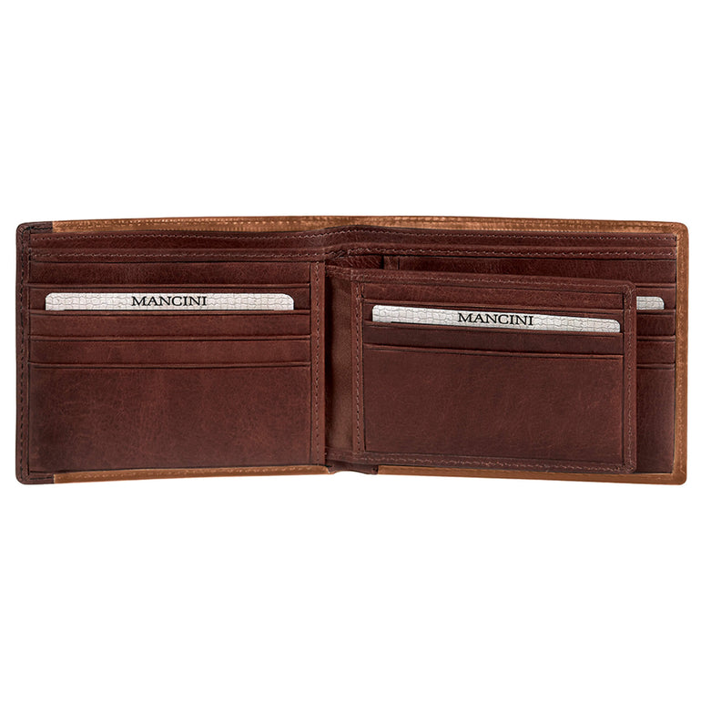 Mancini Collection CASABLANCA Portefeuille pour Hommes avec Porte-Cartes Amovible (Sécurisé RFID)