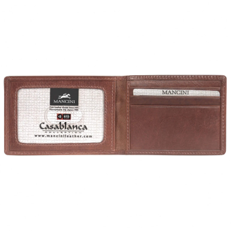 Mancini Collection CASABLANCA Portefeuille pour Hommes avec Porte-Cartes Amovible (Sécurisé RFID)