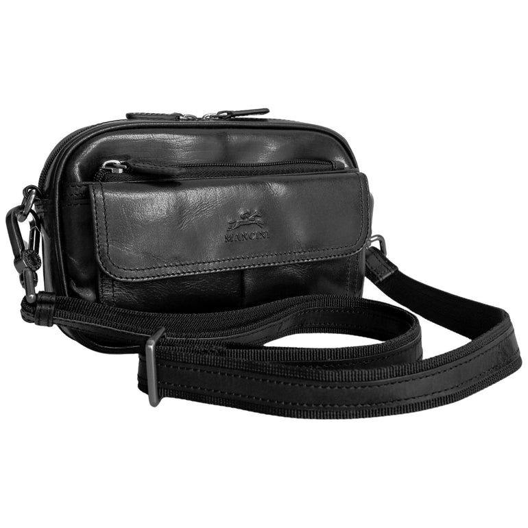 Mancini Buffalo Unisex Bag with Zippered Organizer Pocket