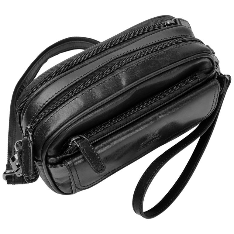 Mancini Buffalo Unisex Bag with Zippered Organizer Pocket