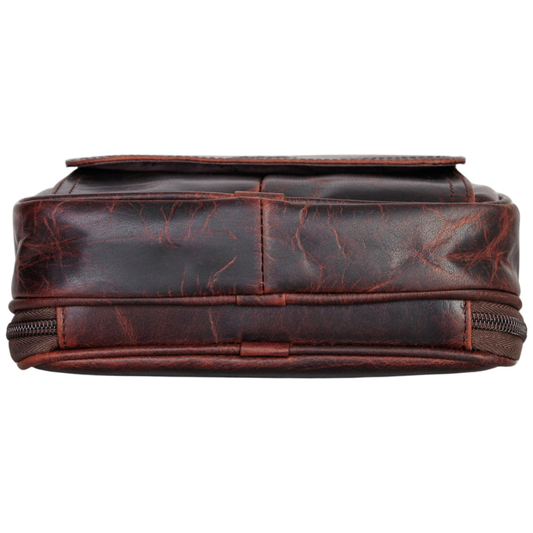 Mancini Buffalo Unisex Bag with Zippered Organizer Pocket