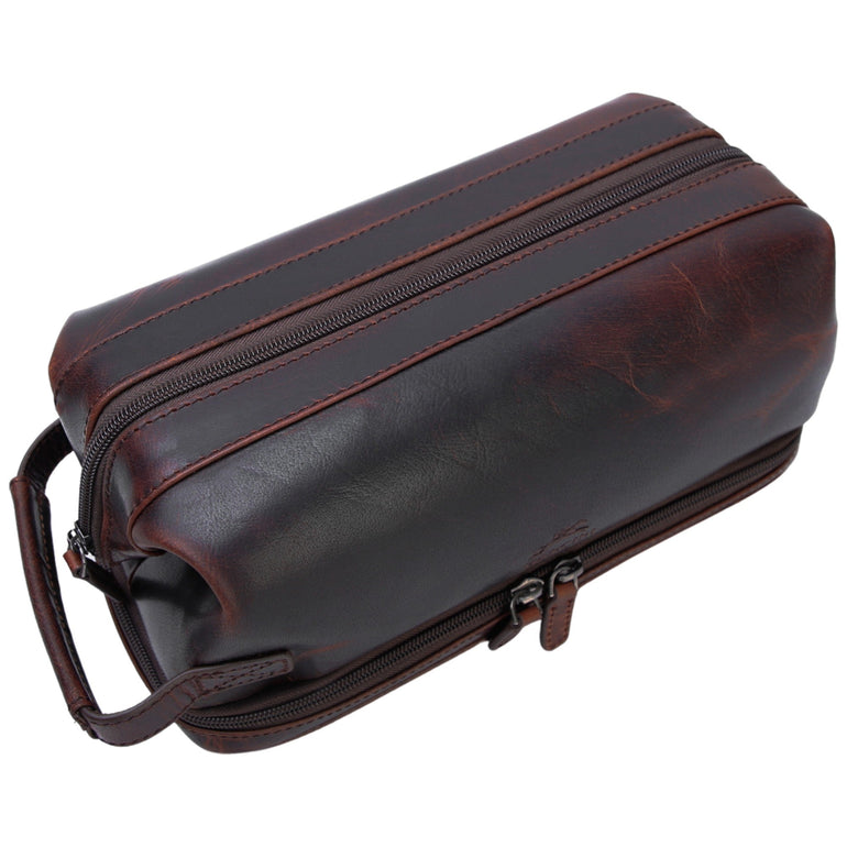 Mancini Classic Toiletry Kit with Zippered Organizer