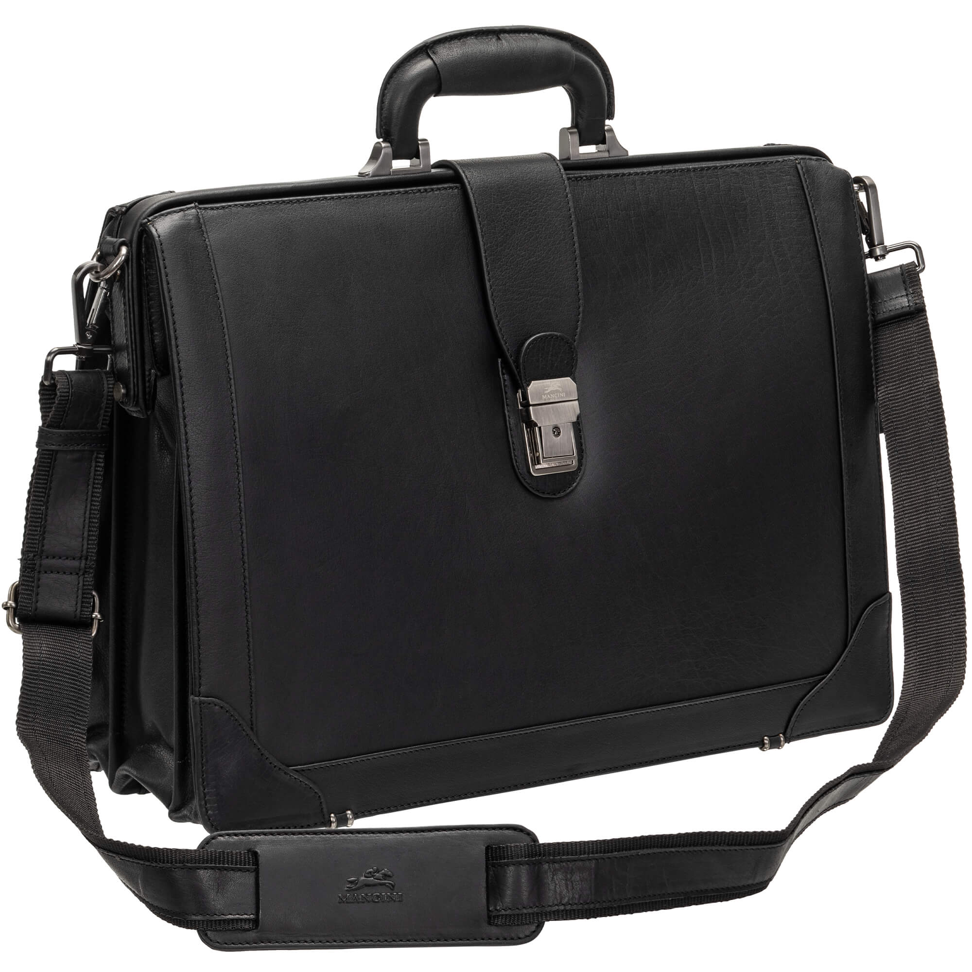 Mancini Buffalo Mallette luxueuse pour avocat avec poche pour ordinateur portable de 17,3 pouces