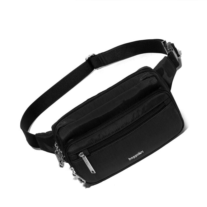Baggallini Securtex Sac banane antivol à bandoulière
