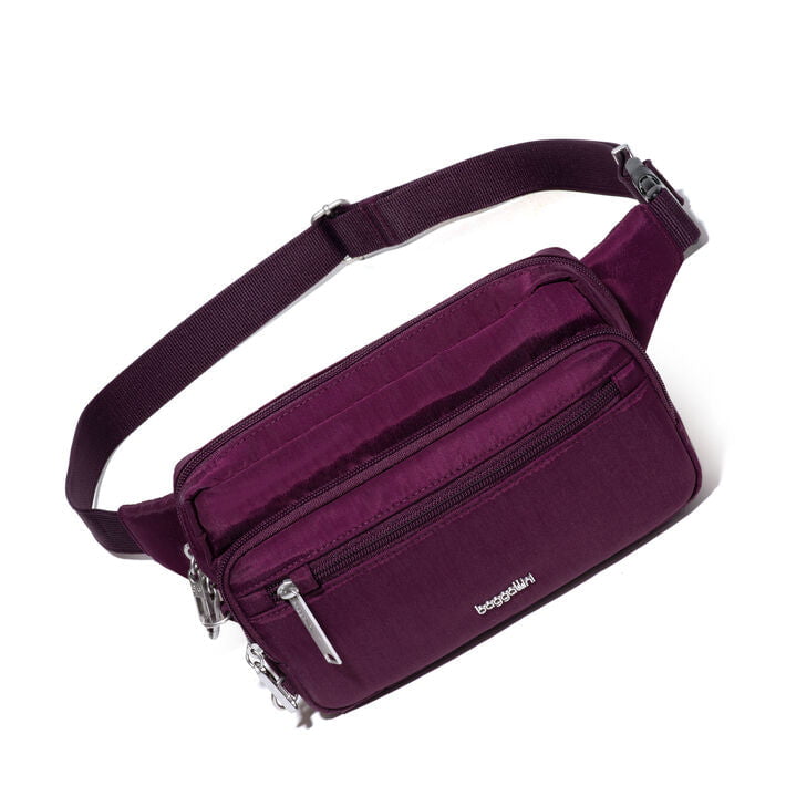 Baggallini Securtex Sac banane antivol à bandoulière