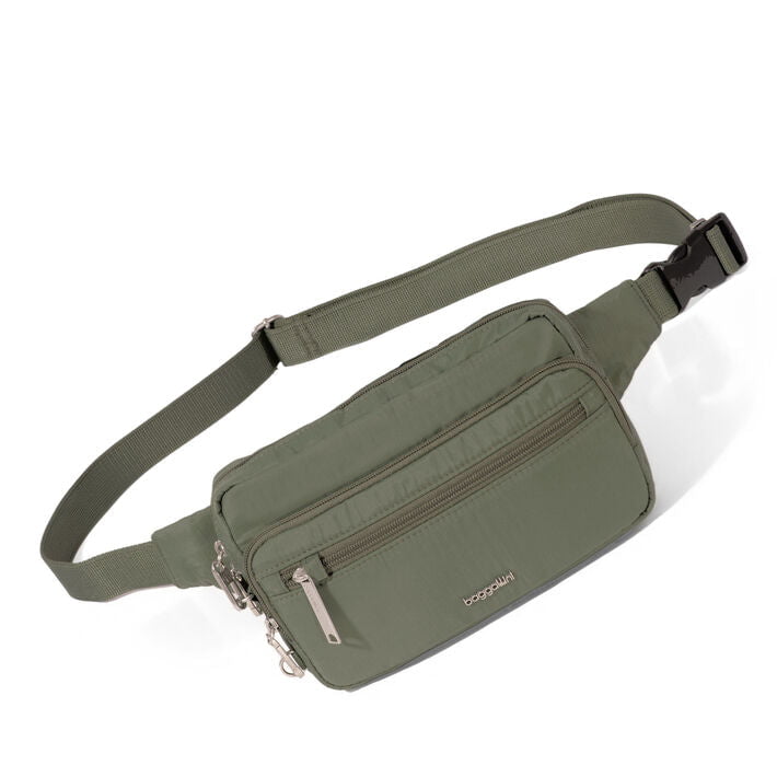 Baggallini Securtex Sac banane antivol à bandoulière