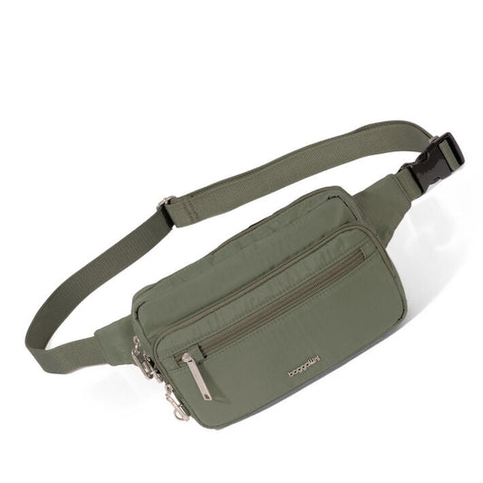 Baggallini Securtex Sac banane antivol à bandoulière