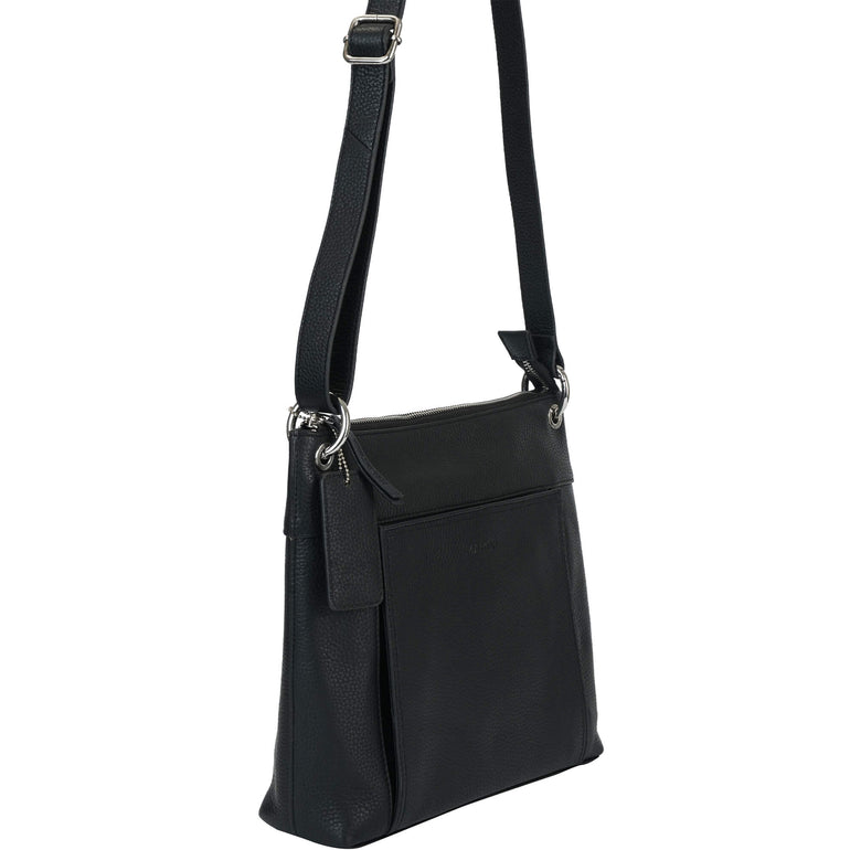Mancini Pebbled Trish Sac bandoulière avec organiseur