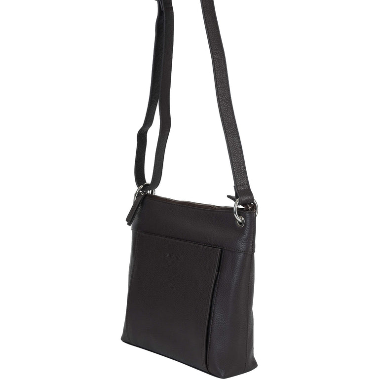 Mancini Pebbled Trish Sac bandoulière avec organiseur