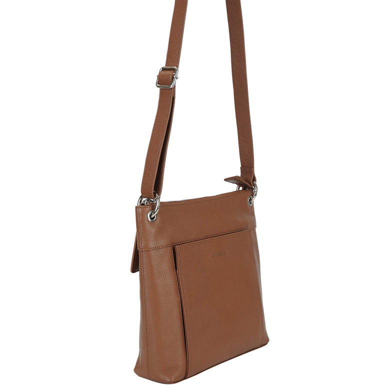 Mancini Pebbled Trish Sac bandoulière avec organiseur