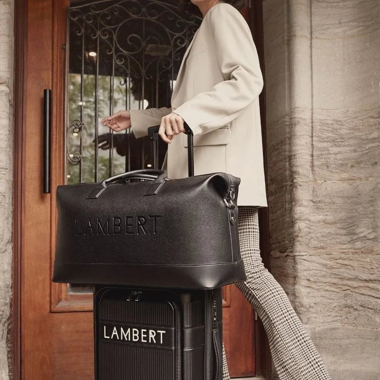 Lambert Le June - Sac de voyage fourre-tout en cuir vegan noir