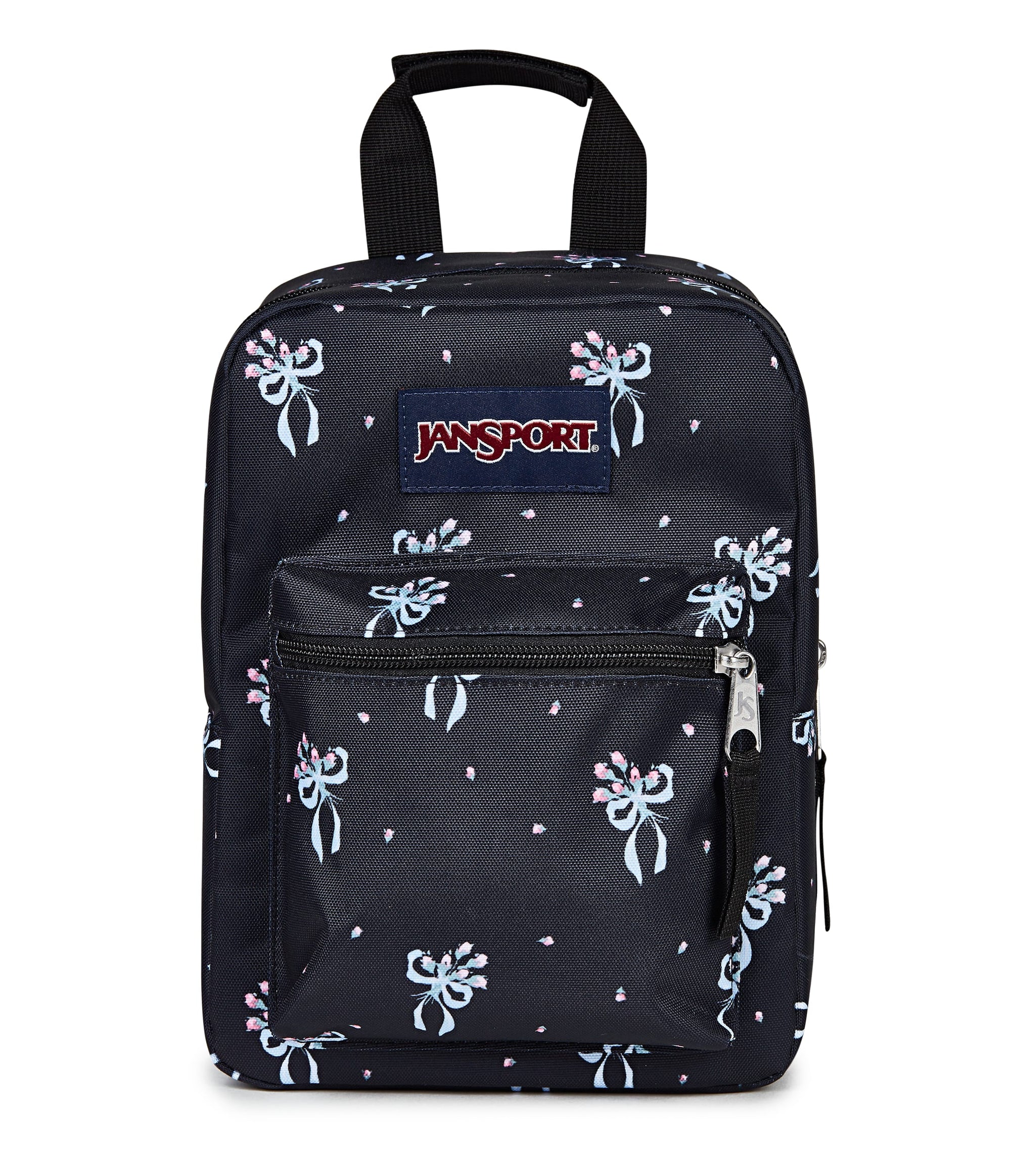 JanSport Big Break Lunch Bag - Pastel Petals Black