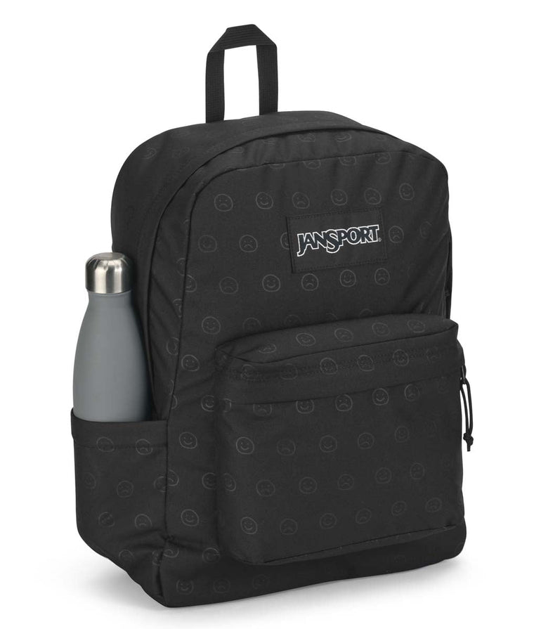 JanSport SuperBreak Plus FX Backpack - Happy And Sad Black