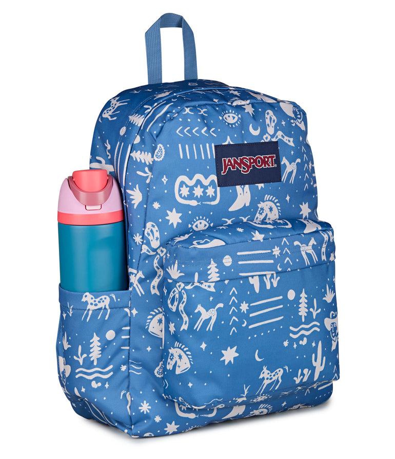 JanSport SuperBreak Plus Backpack - Yeehaw and Horses Elemental Blue