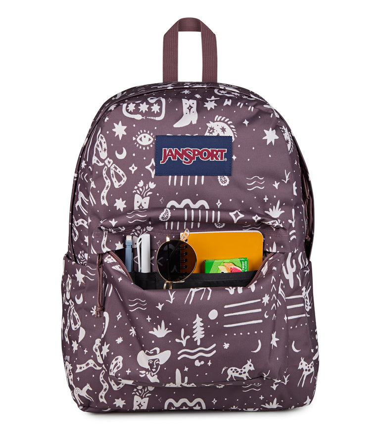 JanSport SuperBreak Plus Backpack - Yeehaw and Horses Mahogany