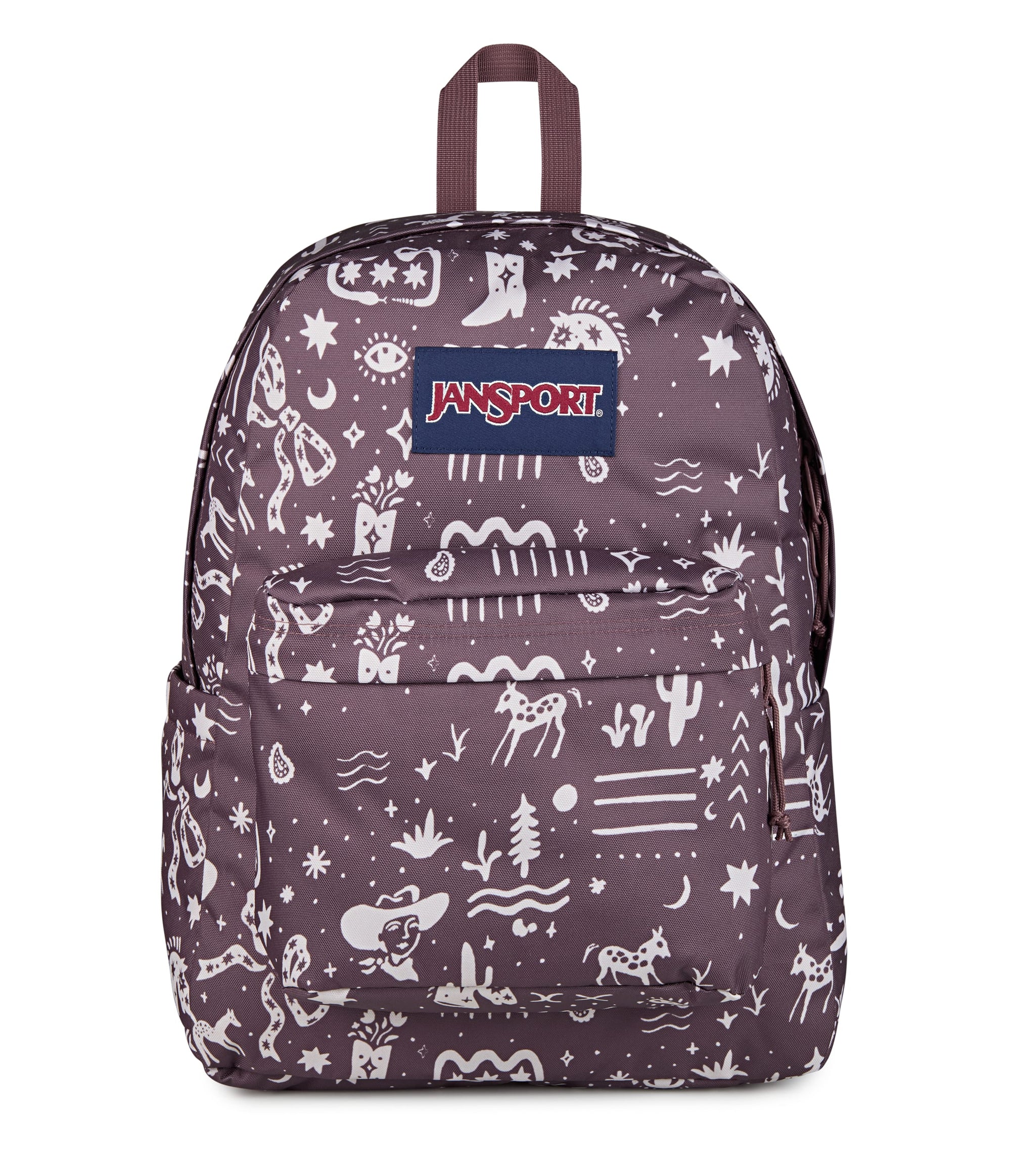 JanSport SuperBreak Plus Backpack - Yeehaw and Horses Mahogany