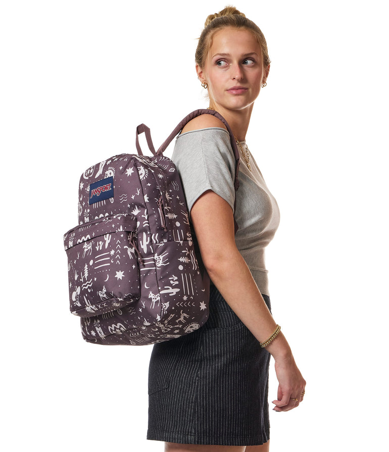 JanSport SuperBreak Plus Backpack - Yeehaw and Horses Mahogany