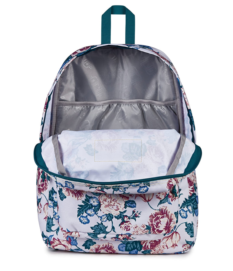 JanSport SuperBreak Plus Backpack - Rustic Roses Moon Flower