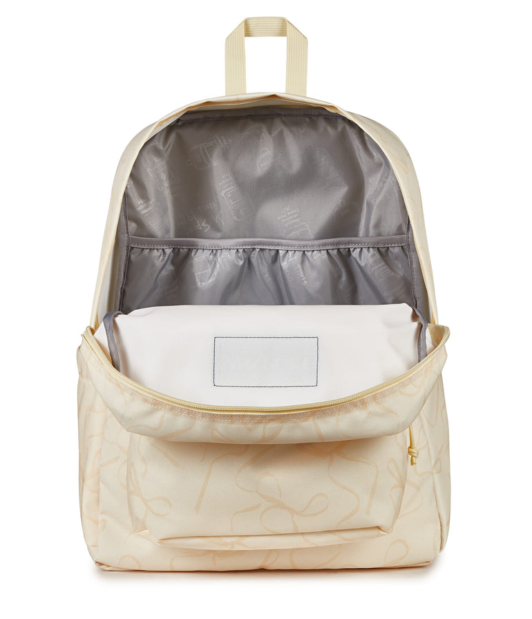 JanSport SuperBreak Plus Backpack - Rows of Bows Lemon