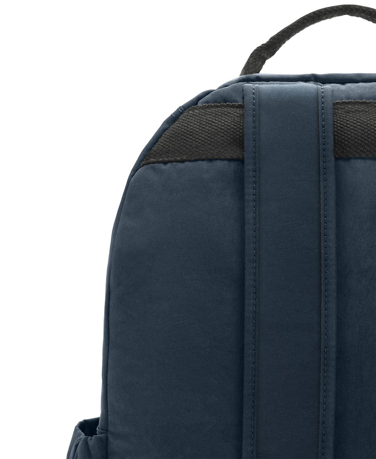 Kipling Seoul Grand Sac à Dos avec Compartiment pour Ordinateur - Bleu Tonal
