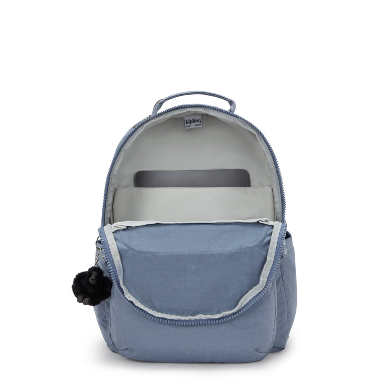 Kipling Seoul Grand Sac à dos avec compartiment pour ordinateur -  Blue Stone