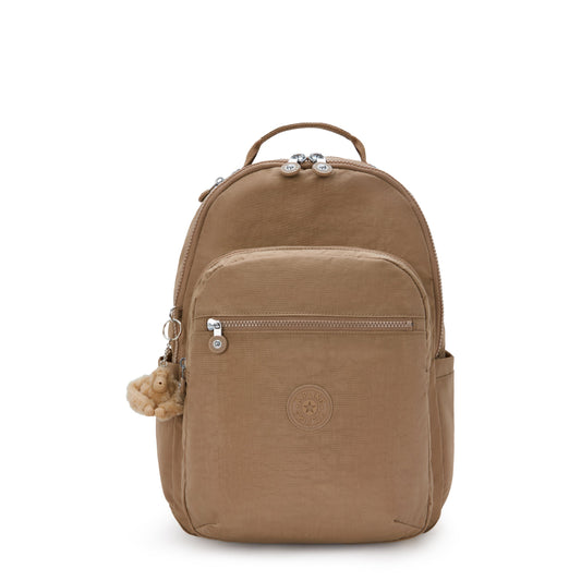Kipling Seoul Grand Sac à dos avec compartiment pour ordinateur - Early Tan