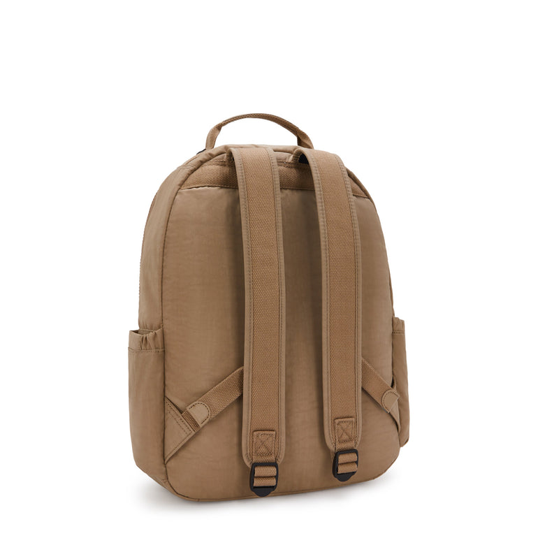 Kipling Seoul Grand Sac à dos avec compartiment pour ordinateur - Early Tan