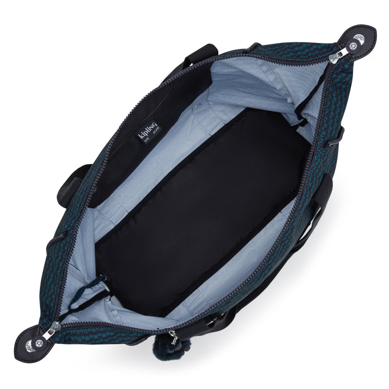 Kipling Art Medium Printed Tote Bag - Dark Lobby Tile