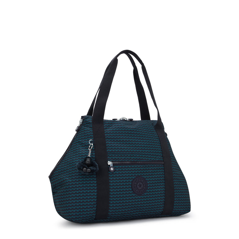 Kipling Art Medium Printed Tote Bag - Dark Lobby Tile