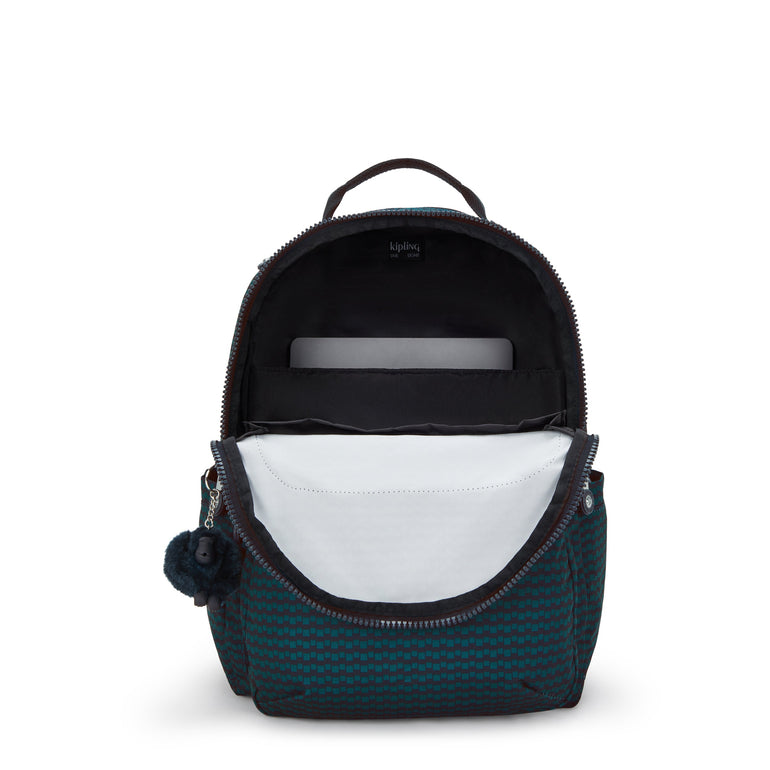 Kipling Seoul Printed 15" Laptop Backpack - Dark Lobby Tile