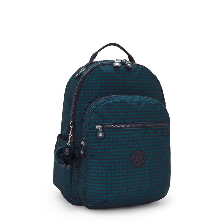 Kipling Seoul Printed 15" Laptop Backpack - Dark Lobby Tile