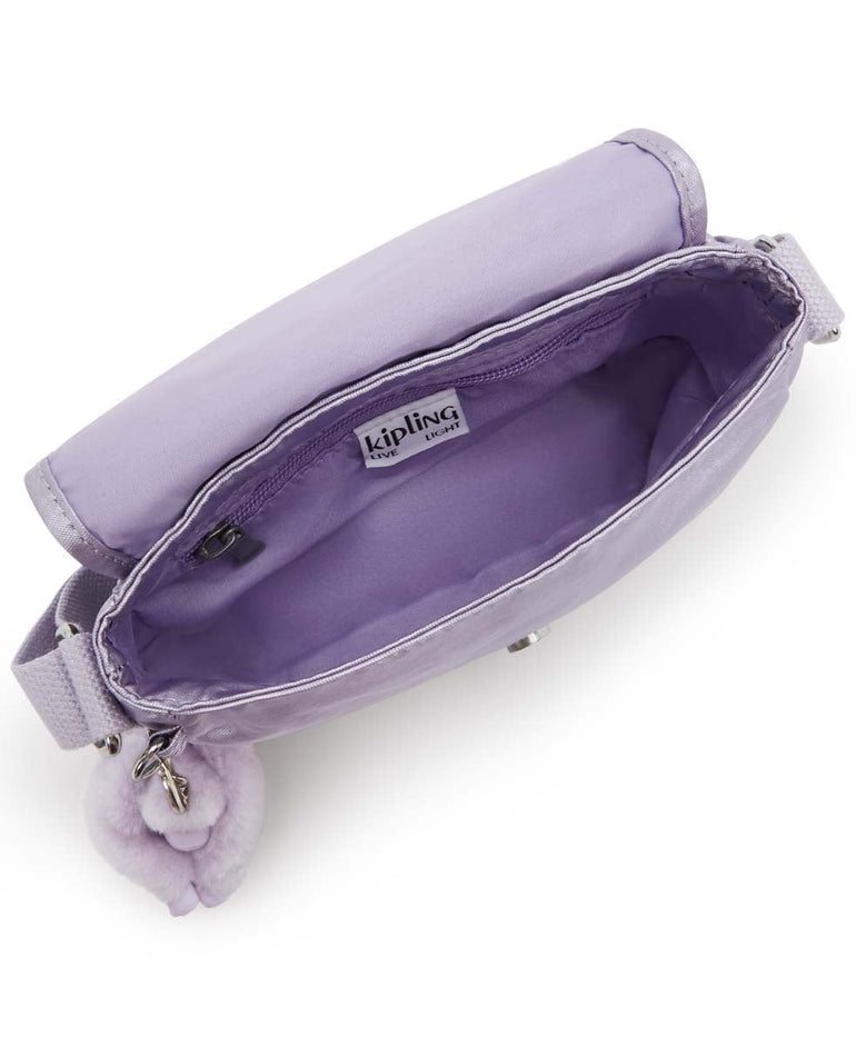 Kipling Sabian Metallic Crossbody Mini Bag - Lilac Moon Metallic