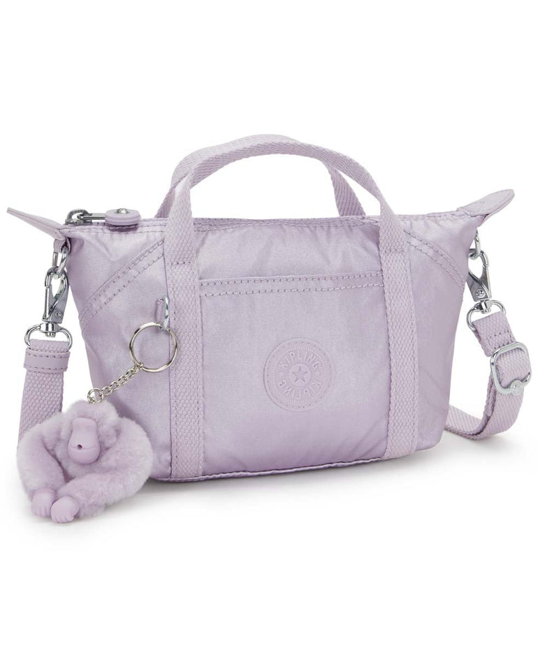 Kipling Art Compact Metallic Crossbody Bag - Lilac Moon Metallic