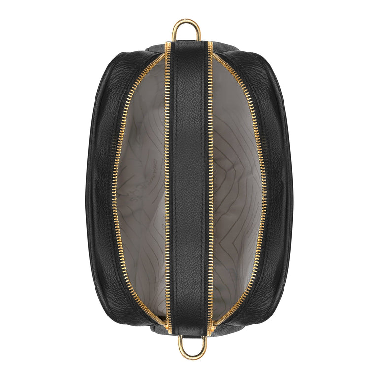 Champs Gala Sac à bandoulière en cuir à double fermeture éclair