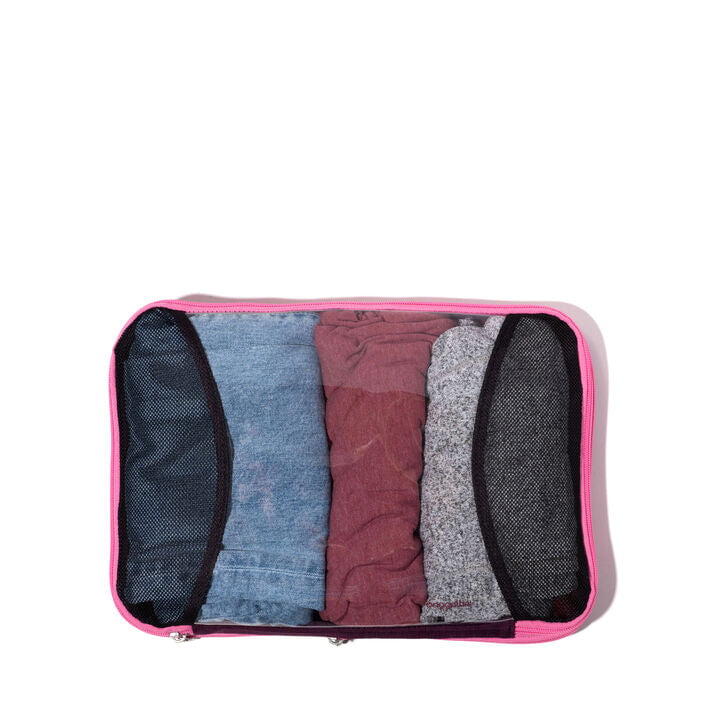 Baggallini Cubes de rangement - 2 moyens et 1 grand - Mulberry Color Block