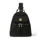 Baggallini Naples Convertible Backpack - Black w/ Gold Hardware