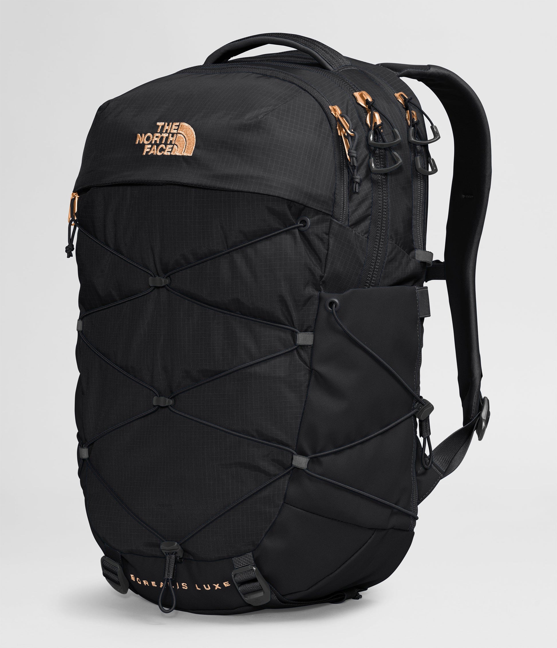 The North Face Women's Borealis Luxe Backpack - TNF Black/Burnt Coral Metallic