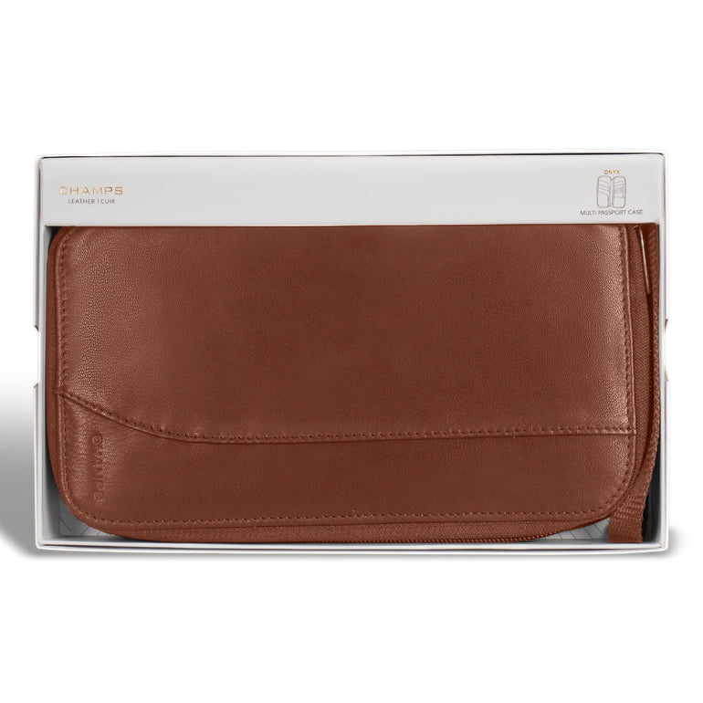 Champs Onyx Porte-passeport multiple en cuir