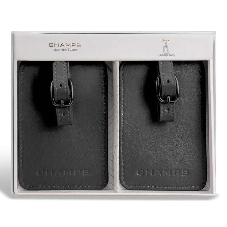 Champs Onyx Étiquettes à bagages en cuir
