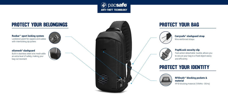 Pacsafe Vibe 325 Sac bandoulière antivol