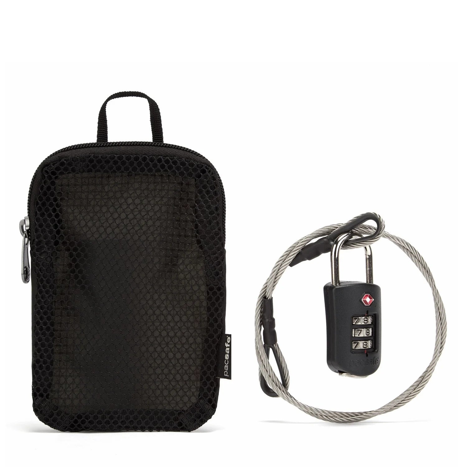 Pacsafe Prosafe 1000 Cadenas à combinaison avec câble en acier inoxydable