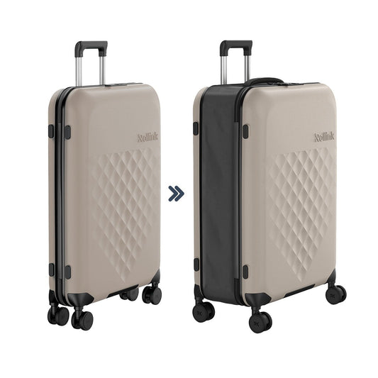 Rollink Flex 360° Valise de grande taille à quatre roues pliable pour bagage enregistré