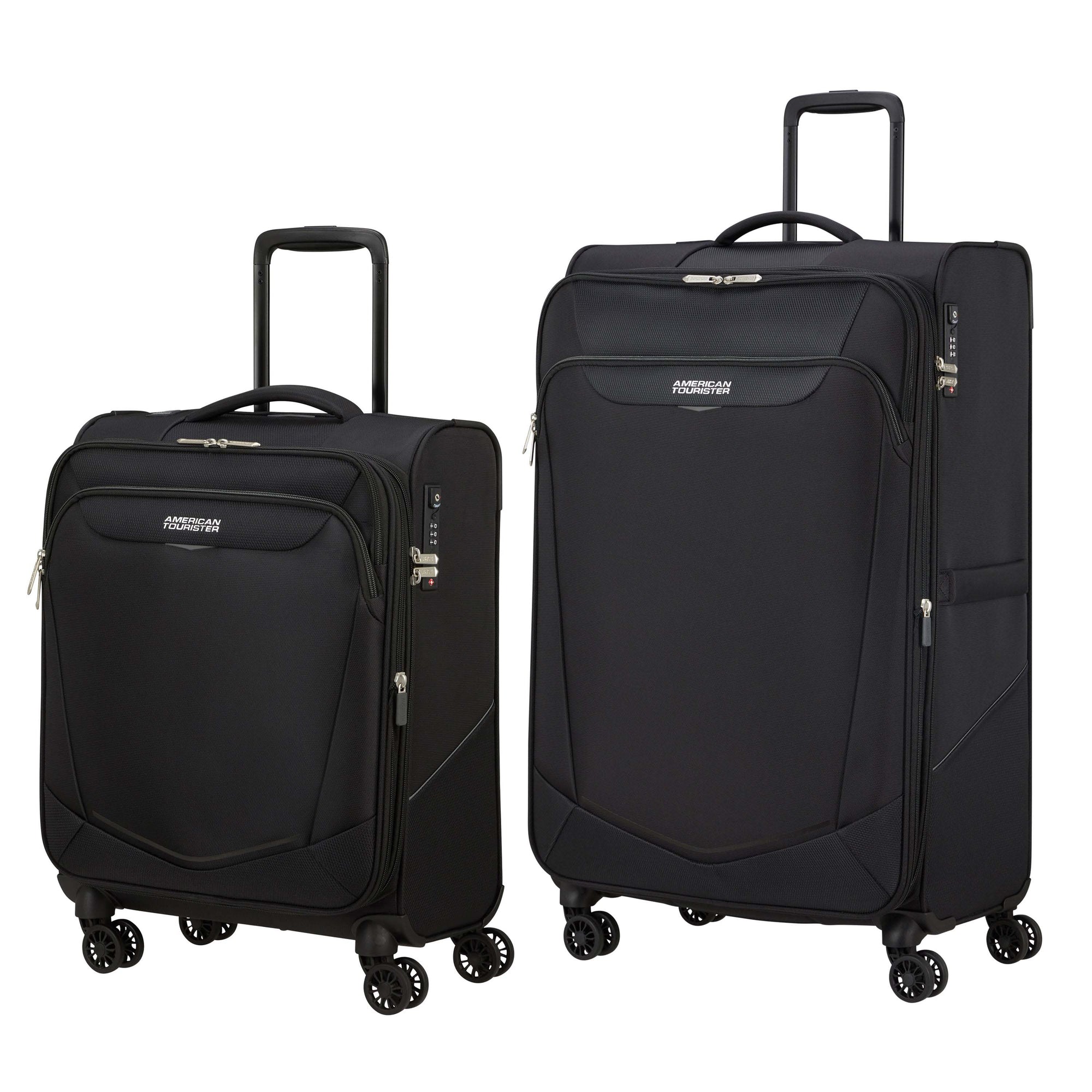 American Tourister Summerride Ensemble de 2 valises extensibles à roulettes pivotantes (valise à main et grande)