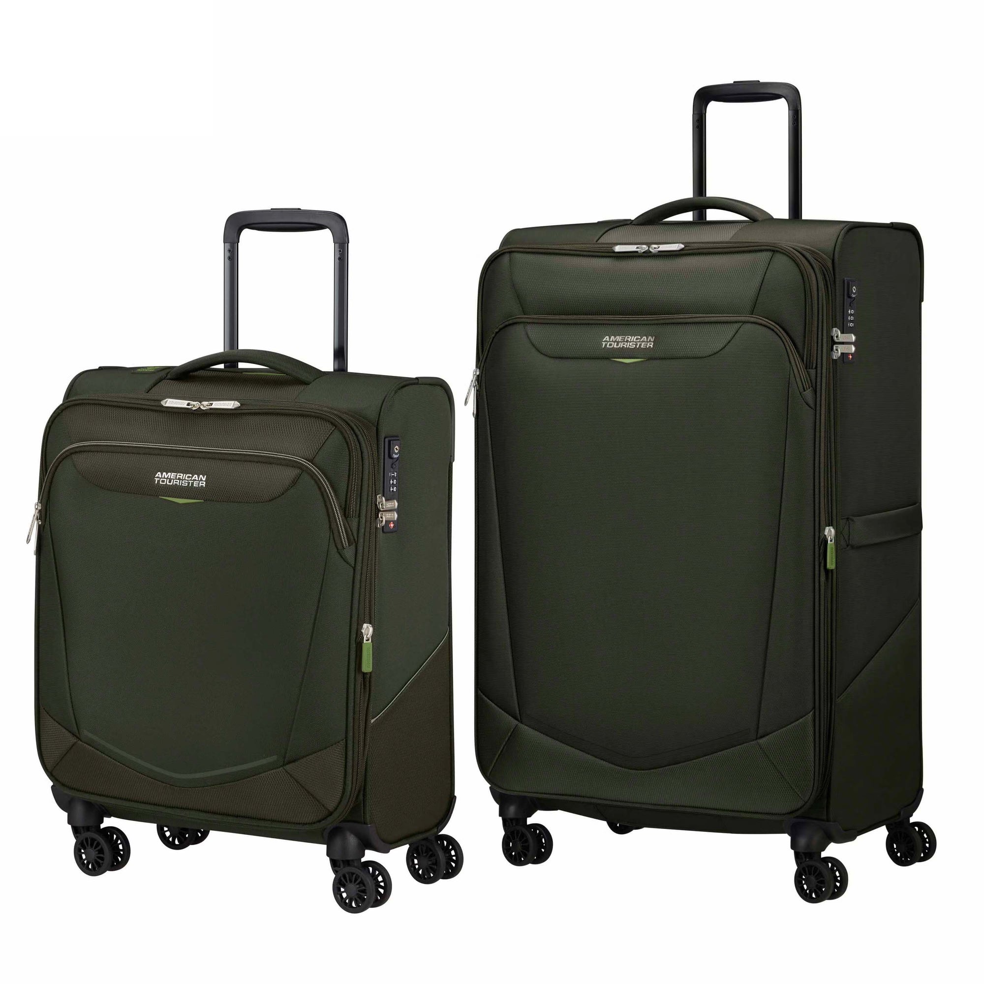 American Tourister Summerride Ensemble de 2 valises extensibles à roulettes pivotantes (valise à main et grande)