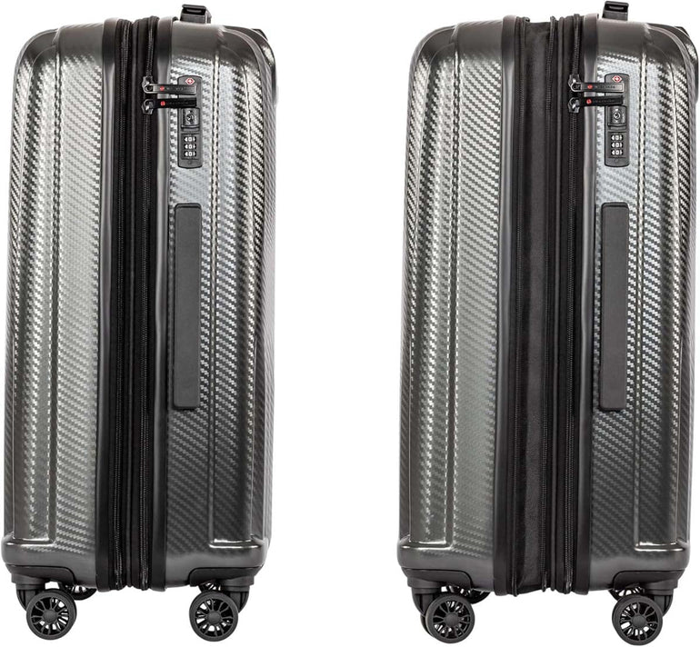 Air Canada Luggage Black Air Canada Tokyo Hardside Expandable 3-Piece Luggage Set