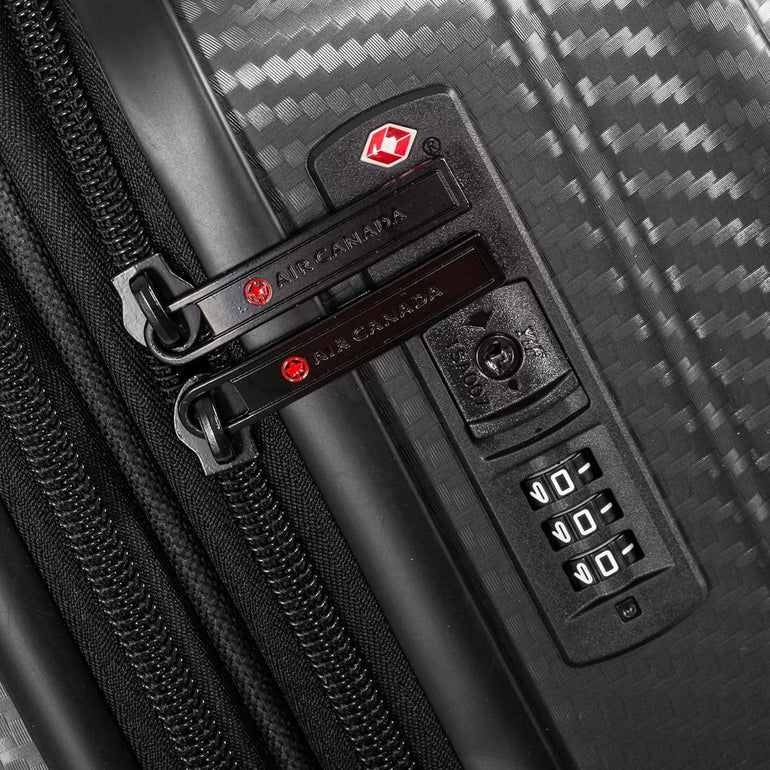 Air Canada Luggage Black Air Canada Tokyo Hardside Expandable 3-Piece Luggage Set